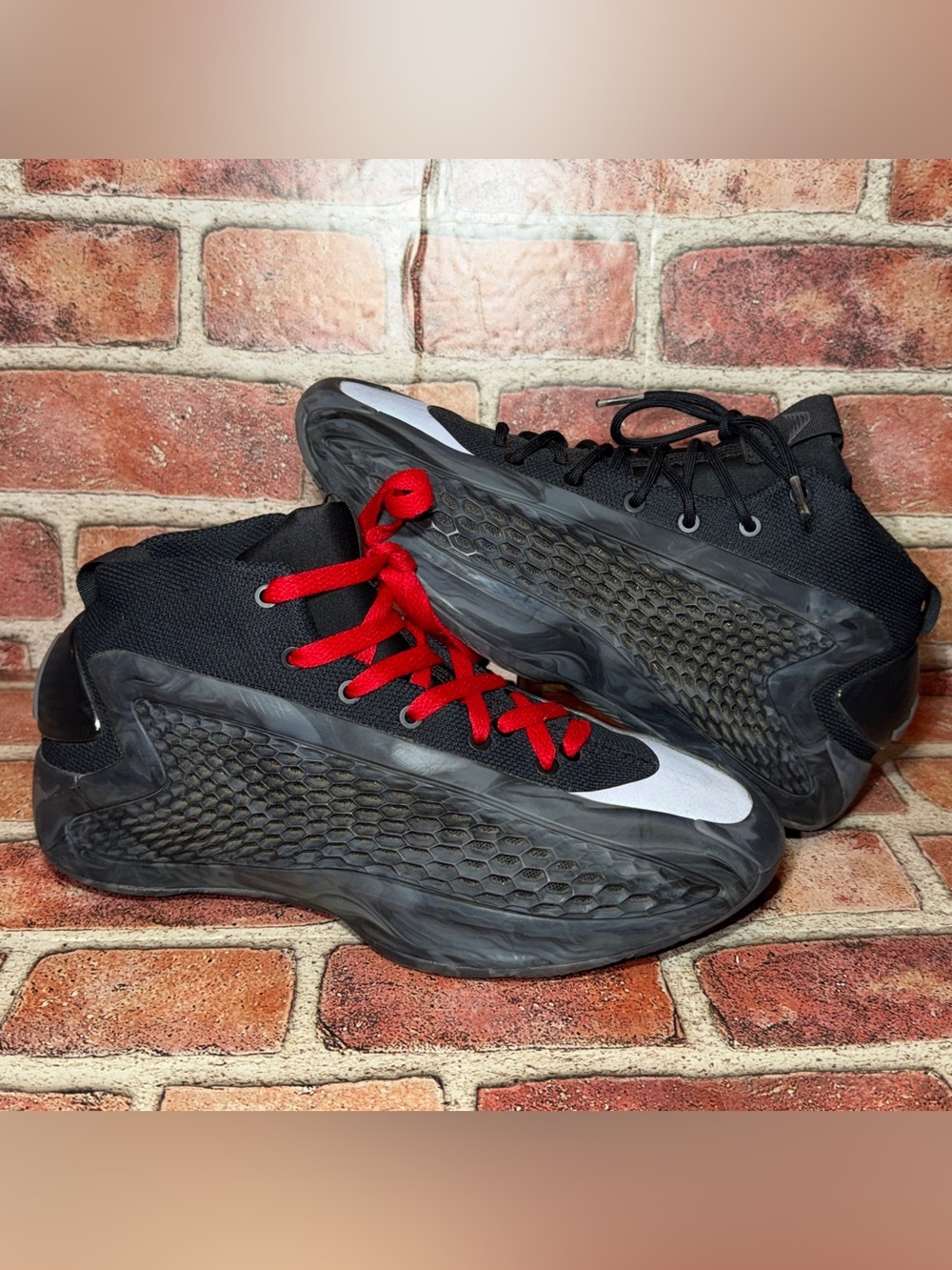 Pre-Owned Adidas AE 1 Anthony Edwards Black Basketball Shoes JI4176 Size 6.5